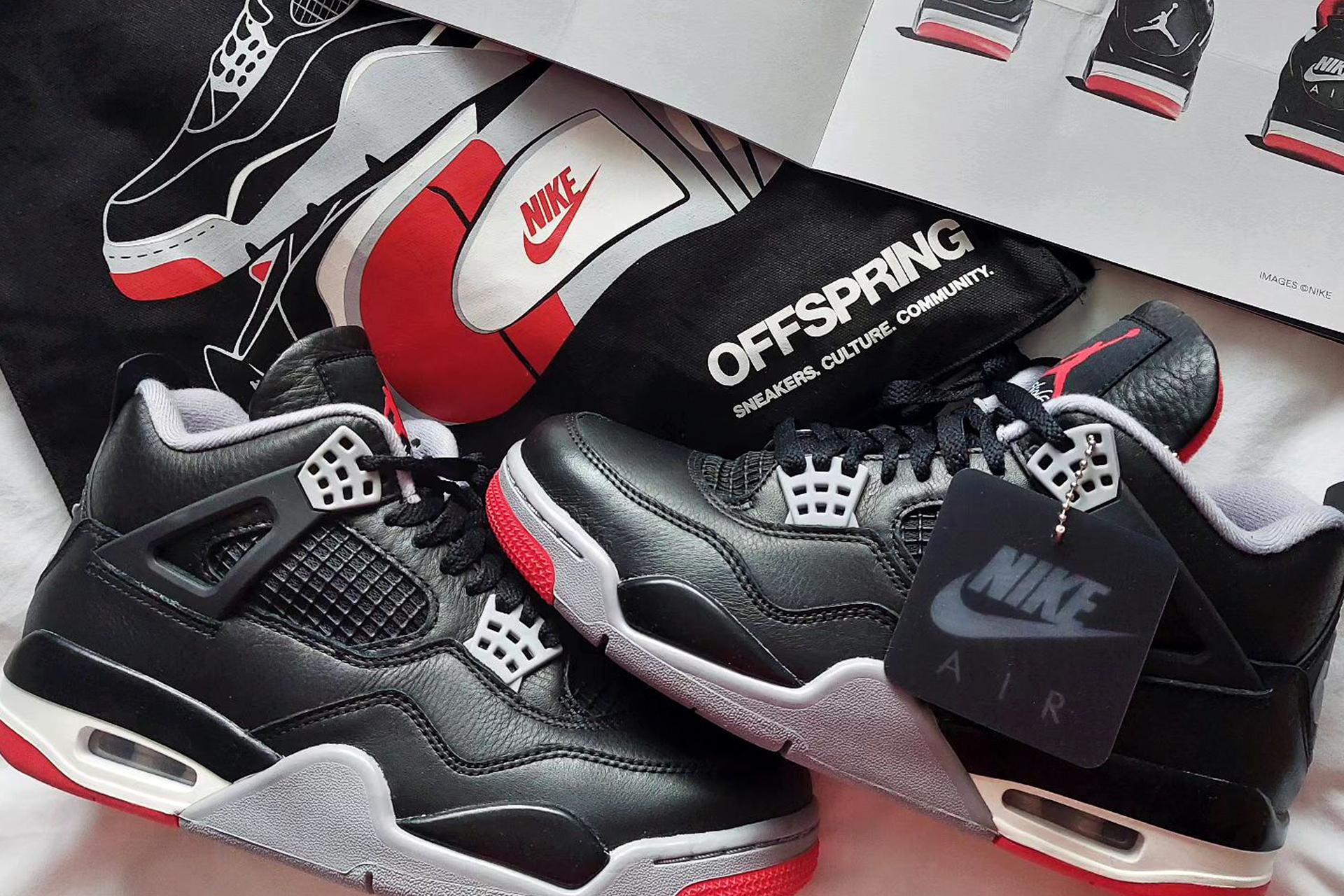 Jordan 4 best sale bred junior